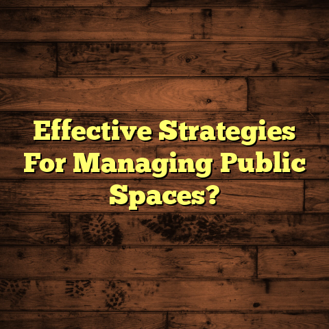 Effective Strategies For Managing Public Spaces? [Floor Guide]