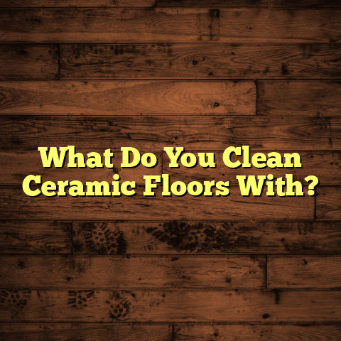 Ceramic Floors: What to Clean With [Pro Tips]